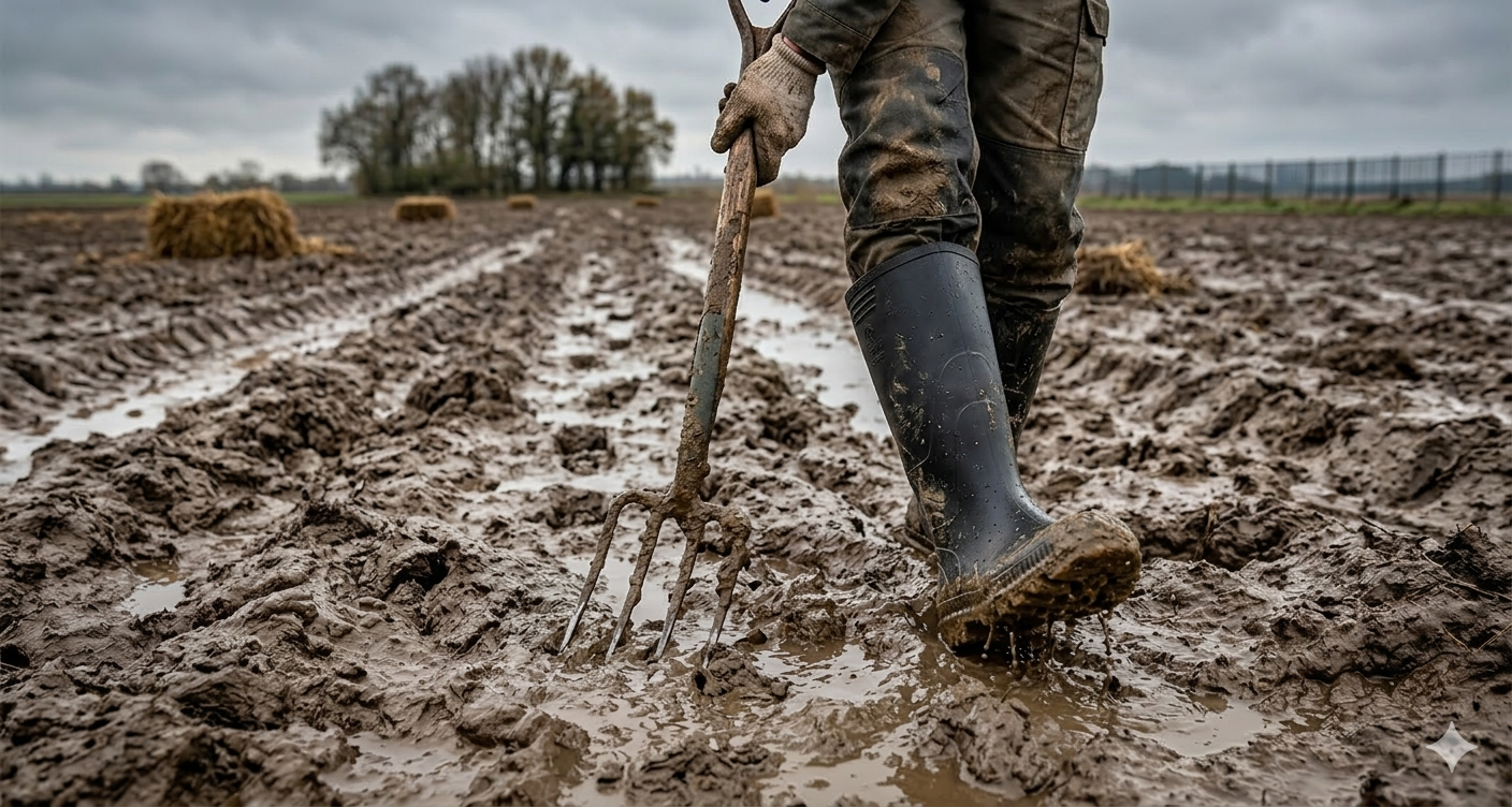 👢 Usa el calzado adecuado para trabajar en tu finca