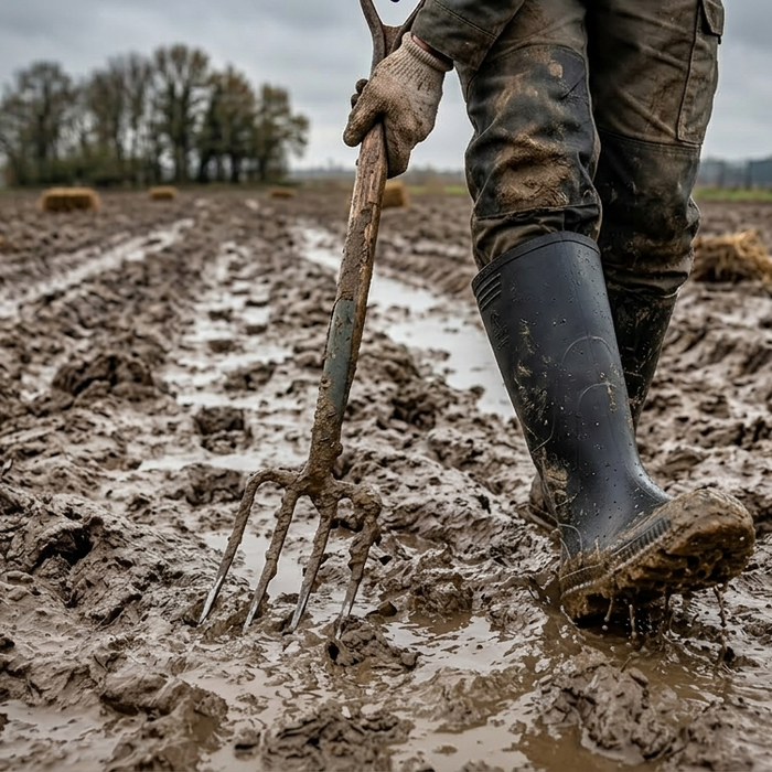 👢 Usa el calzado adecuado para trabajar en tu finca