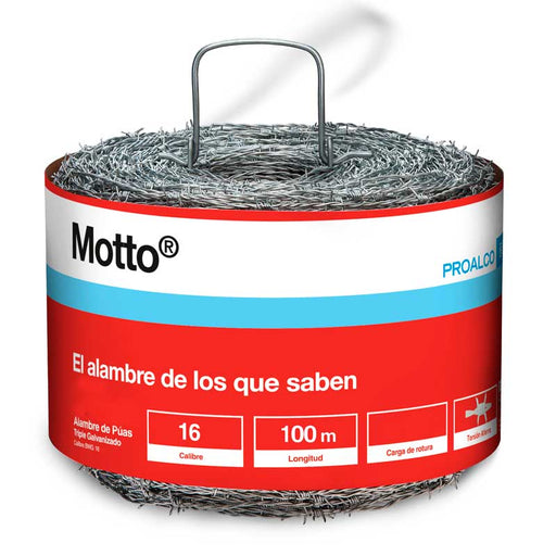 Alambre De Puas Motto Rojo 16 X 100Mts - Ferragro