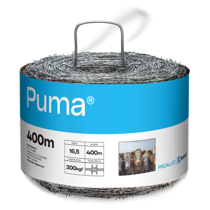 Alambre de púas puma 16,5 x 400 m
