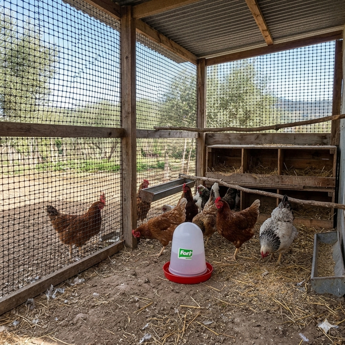 Malla Gallina Plástica Negra Excala 1.80 X 50Mts