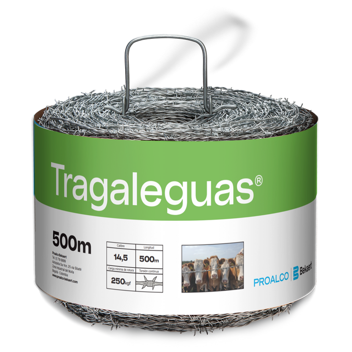 Alambre de púas tragaleguas 14,5 x 500 m