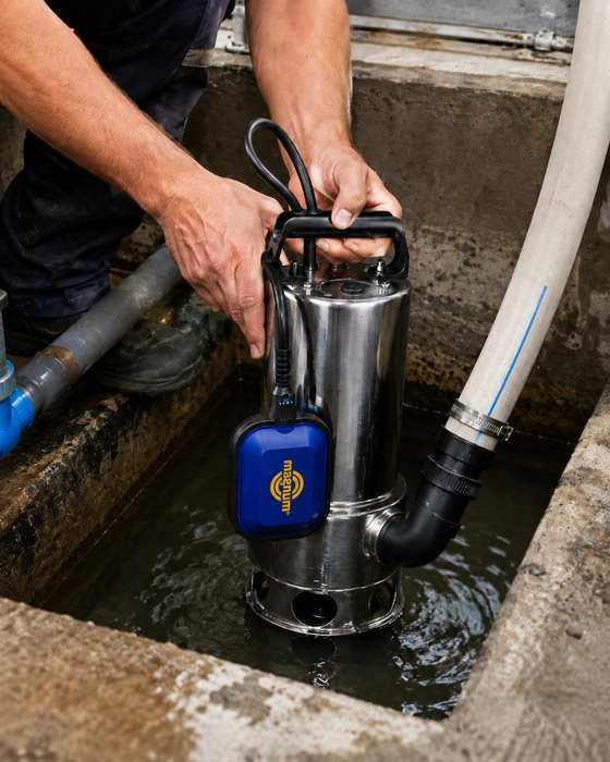 Bomba Sumergible para Agua Sucia Metálica 1 1/2 HP