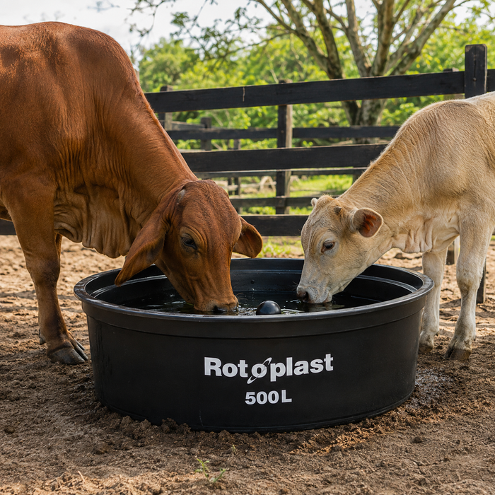 Bebedero para Ganado Rotoplast Pony 500 L Negro con Válvula Flotadora
