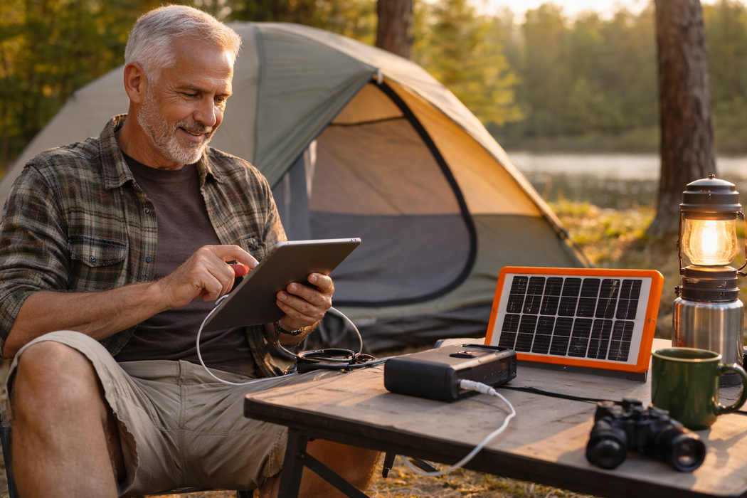 Cargador Con Panel Solar y Puerto USB