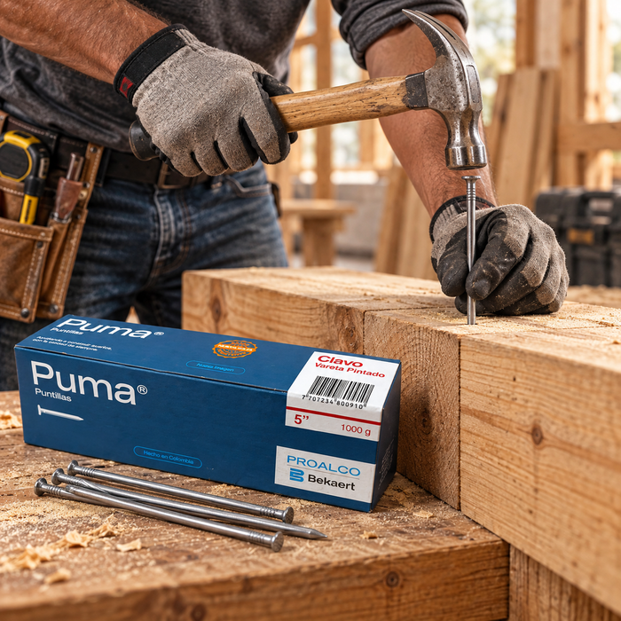Clavo Vareta Pintado Puma 5" x 1 kg