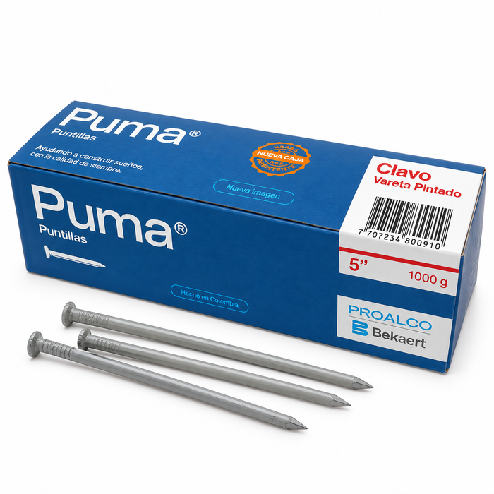 Clavo Vareta Pintado Puma 5" x 1 kg