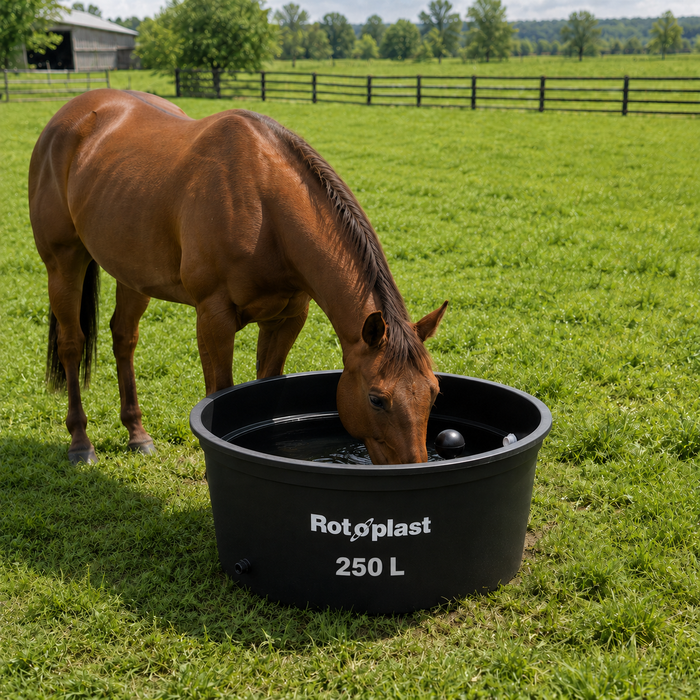 Bebedero para Ganado Rotoplast Pony 250 L Negro con Válvula Flotadora