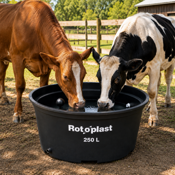 Bebedero para Ganado Rotoplast Pony 250 L Negro con Válvula Flotadora