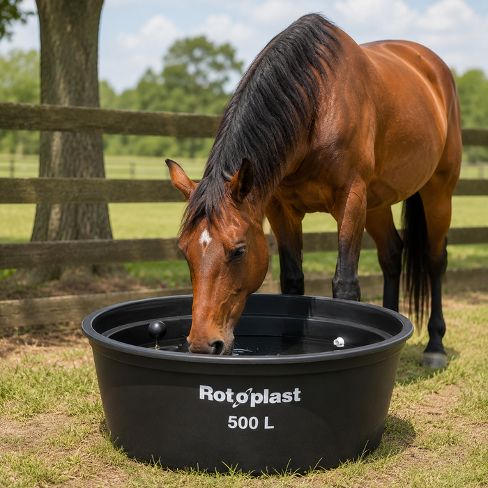 Bebedero para Ganado Rotoplast Pony 500 L Negro con Válvula Flotadora