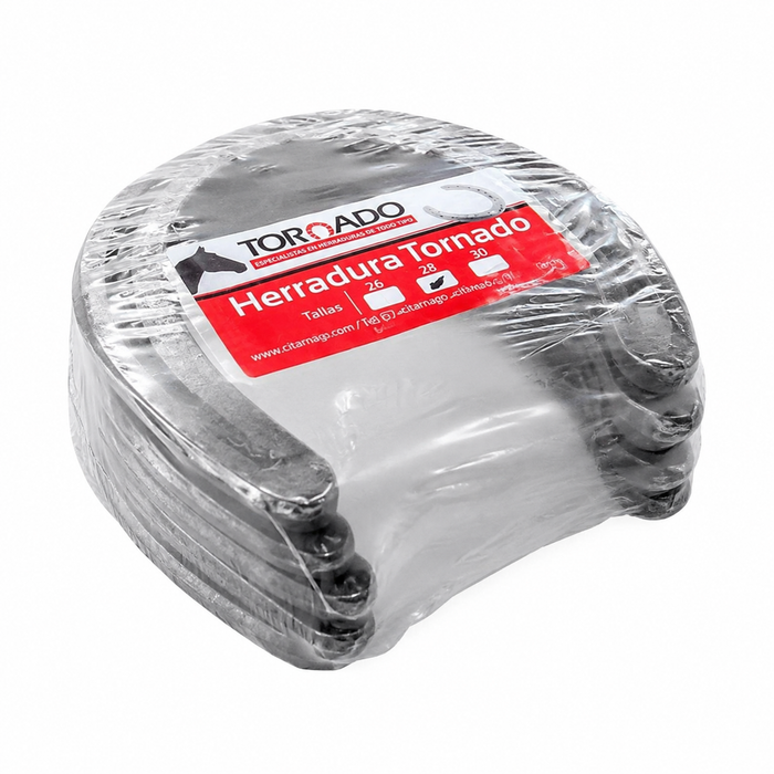 Herradura Tornado Talla 28 para Caballos – Presentación x10 Unidades