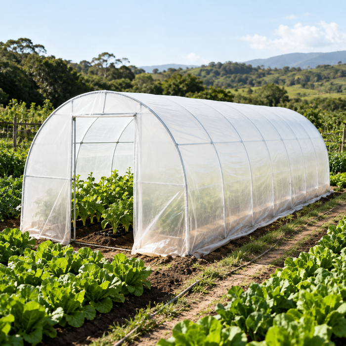 Plástico para Invernadero Calibre 6 – Rollo 4 m x 100 m para Protección de Cultivos