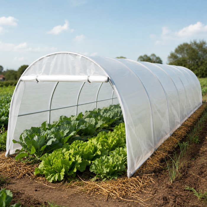 Plástico para Invernadero Calibre 6 – Rollo 3 a 6 m x 70 m para Protección de Cultivos