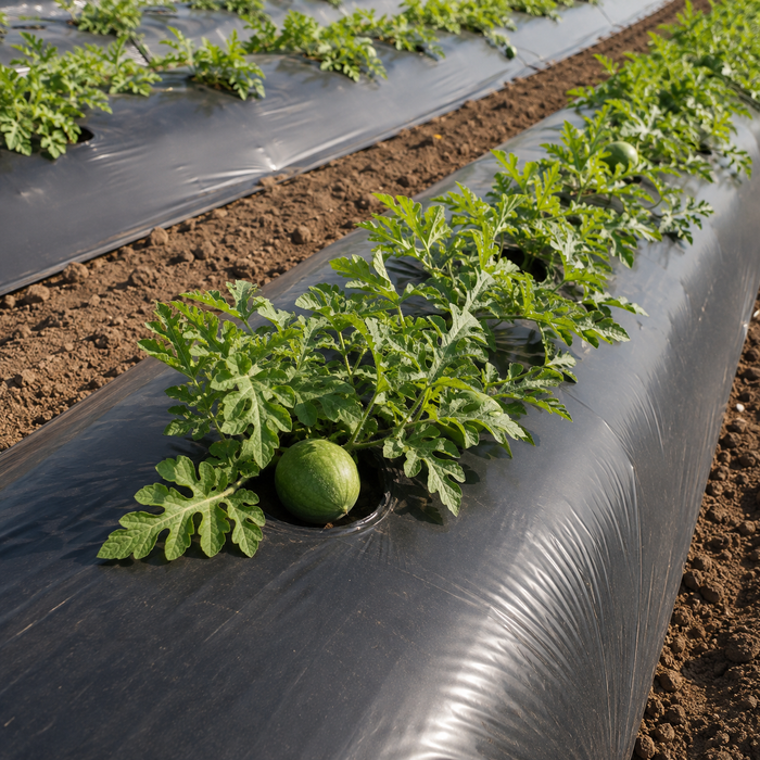 Plástico Negro Agrícola PQA Calibre 6 – Rollo 3 a 6 m x 70 m para Protección de Cultivos