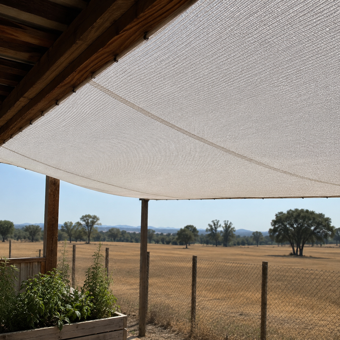 Polisombra Blanca 80% en Rollo 4 m x 100 m para Sombreo Agrícola, Viveros y Exteriores