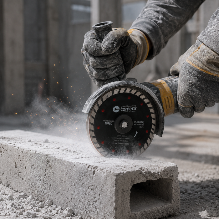 Disco Diamantado Turbo Corneta 7" para Concreto, Granito, Mármol y Ladrillo
