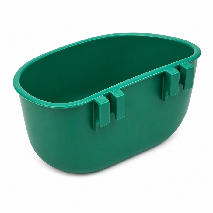 Comedero Bebedero Plástico para Jaula de Aves – Verde