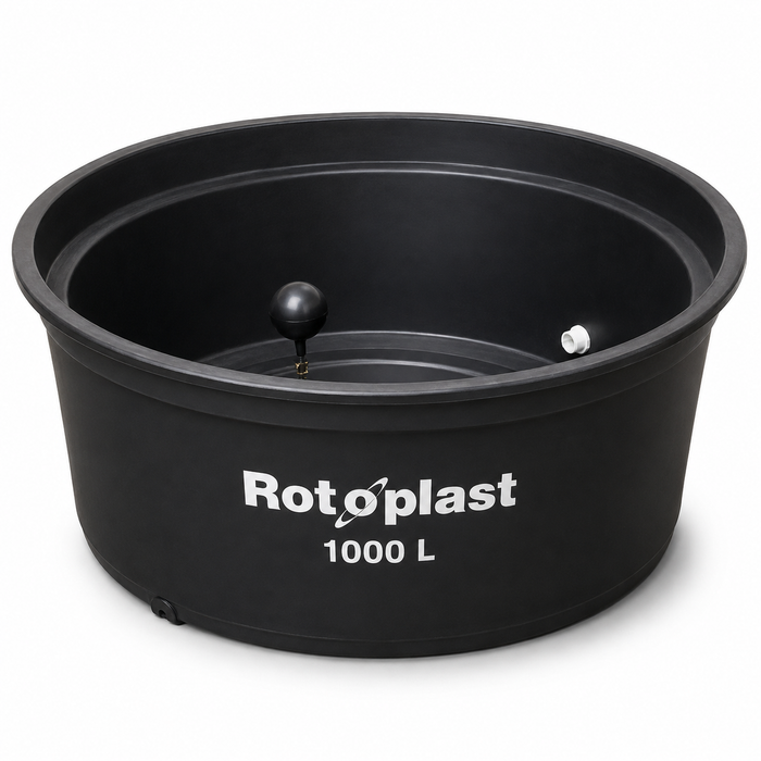 Bebedero para Ganado Rotoplast Pony 1000 L Negro con Válvula Flotadora