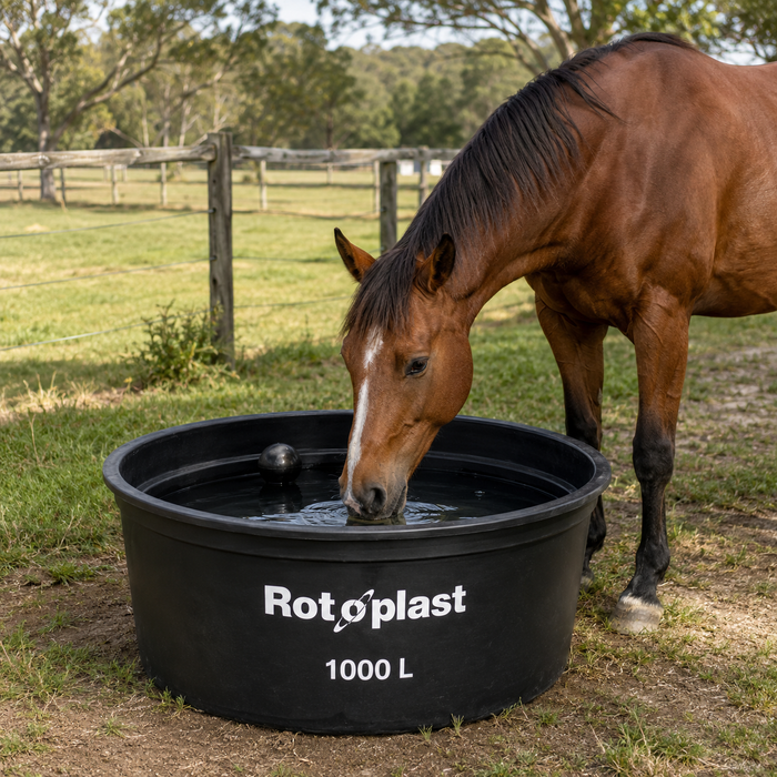 Bebedero para Ganado Rotoplast Pony 1000 L Negro con Válvula Flotadora