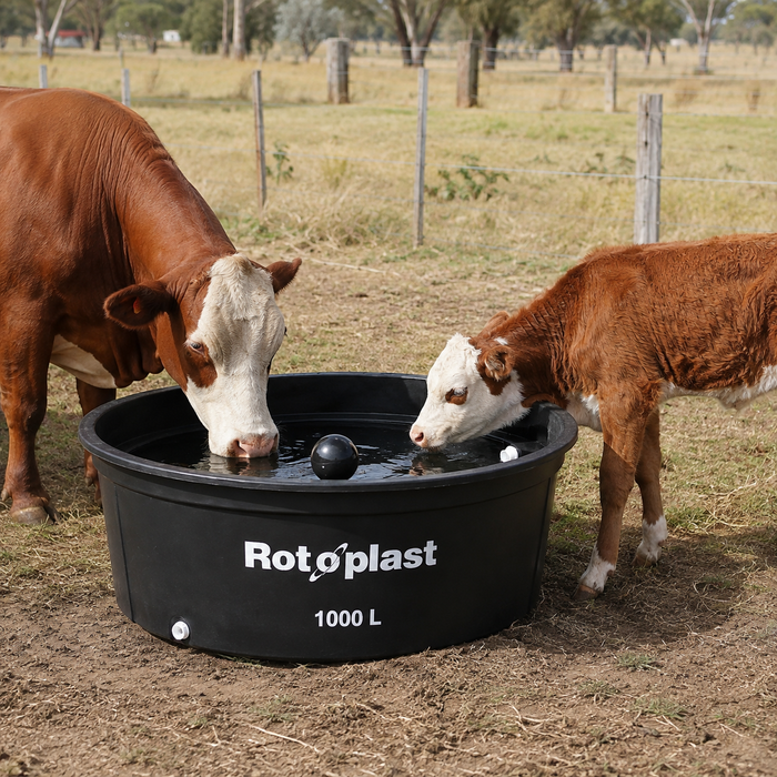 Bebedero para Ganado Rotoplast Pony 1000 L Negro con Válvula Flotadora