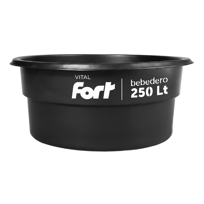 Bebedero 250 Lts Negro + Valvula Vital Fort