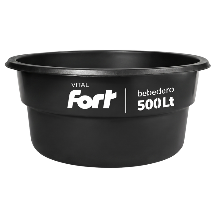Bebedero 500 Lts Negro + Valvula Vital Fort