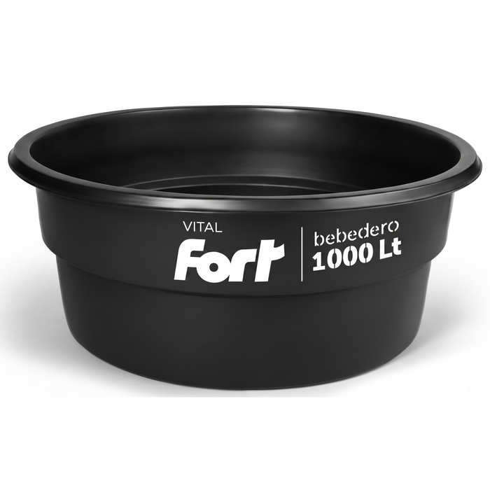 Bebedero 1000 Lts Negro +Valvula Vital Fort