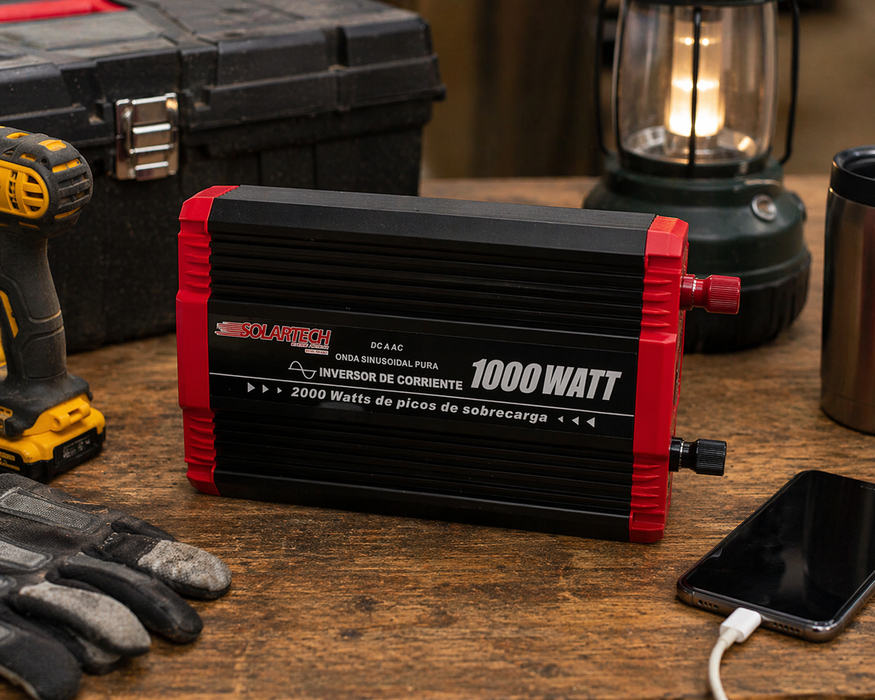 Inversor Onda Pura 1000W 12V Solartech