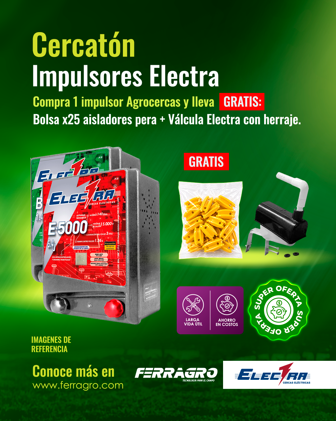 Compra un impulsor y recibe aisladores gratis