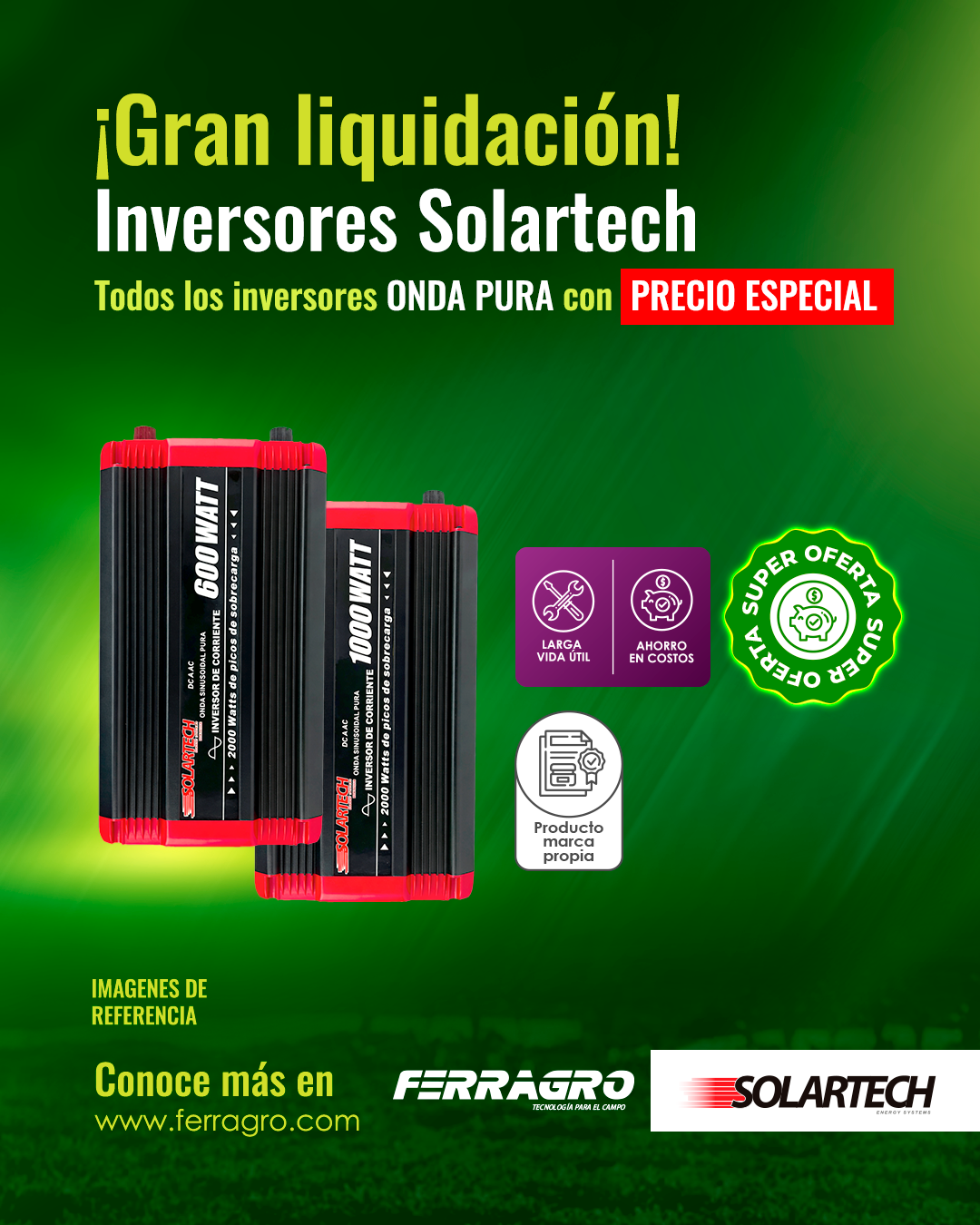 Gran liquidación en inversores Solartech