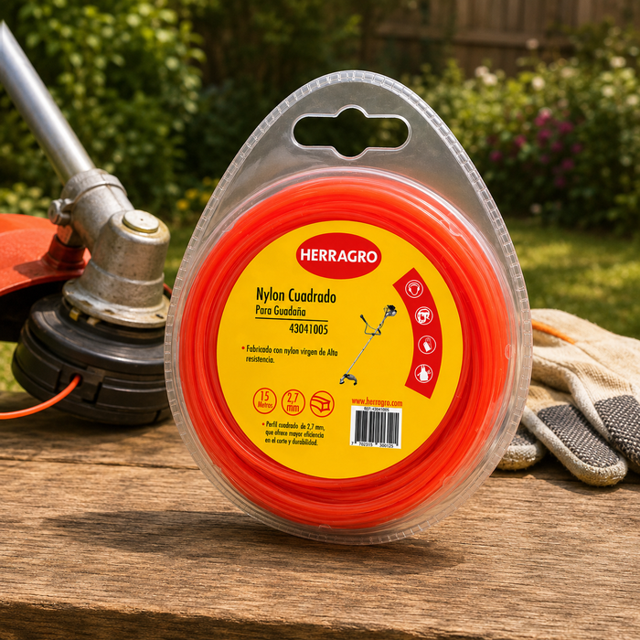 Nylon Naranja 2.7 mm Carrete 100 m Cuadrado