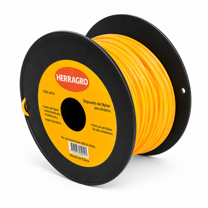 Nylon Naranja 2.7 mm Carrete 400 m Cuadrado
