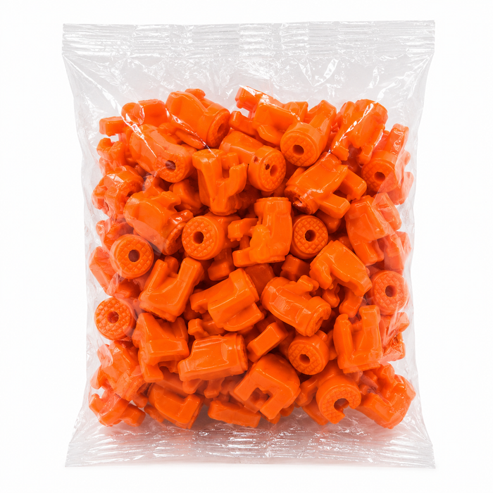 Paquete de Aisladores Pivote grande sin puntilla Naranja paquete x 100 unidades Agrocercas