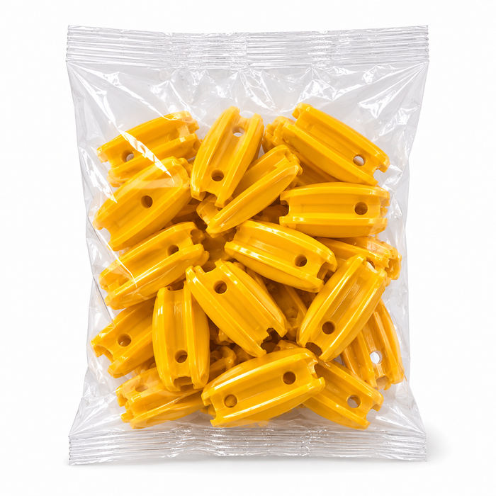 Paquete de Aisladores Terminal Tipo Pera Amarillo X25 Electra