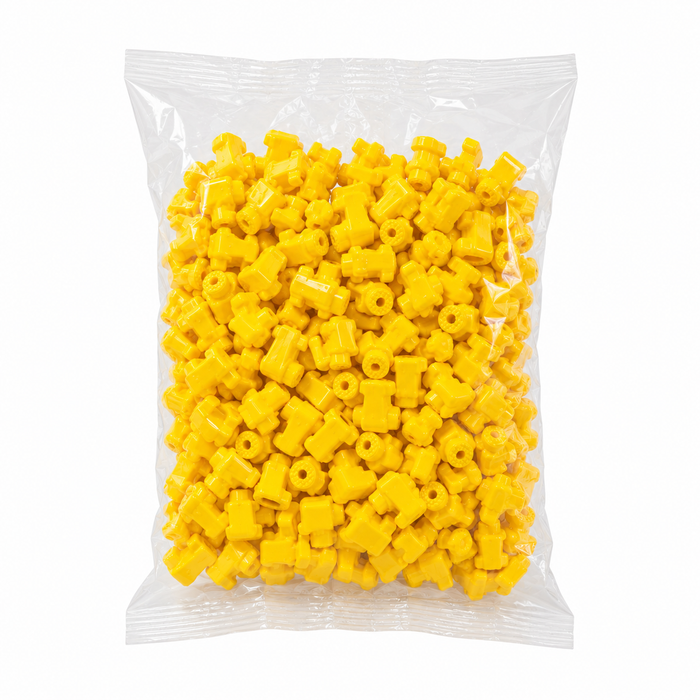 Paquete de Aisladores de Pivotes sin puntilla largo amarillo x 100 unidades Agrocercas