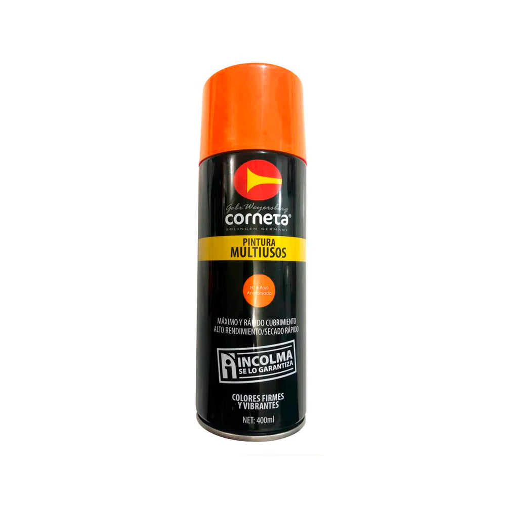 SPRAY CORNETA PINTURA N-1006  NARANJA FLOURESCENTE