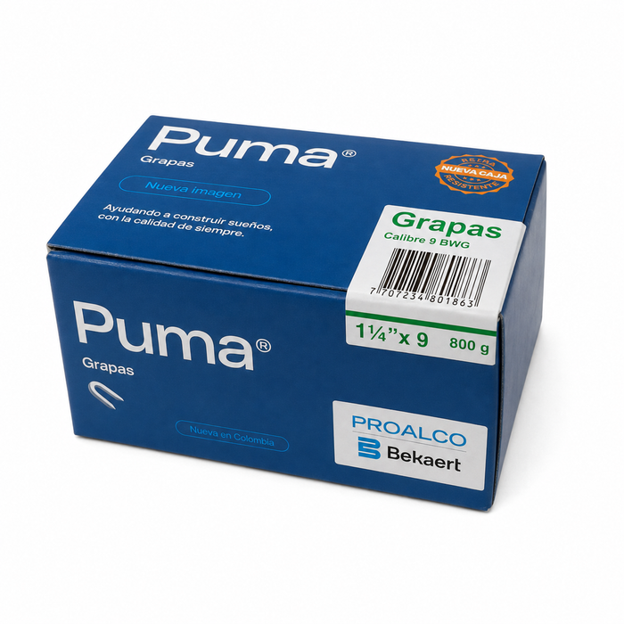 Grapa para Cerca Puma 1 1/4" Calibre 9 BWG x 800 g