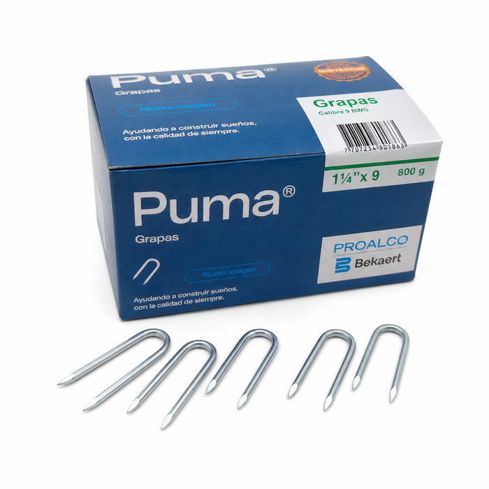 Grapa para Cerca Puma 1 1/4" Calibre 9 BWG x 800 g