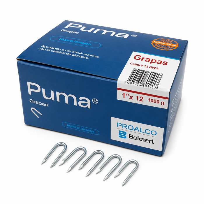 Grapa Puma para Cerca 1" x Calibre 12 – 25 KL / 1000 g