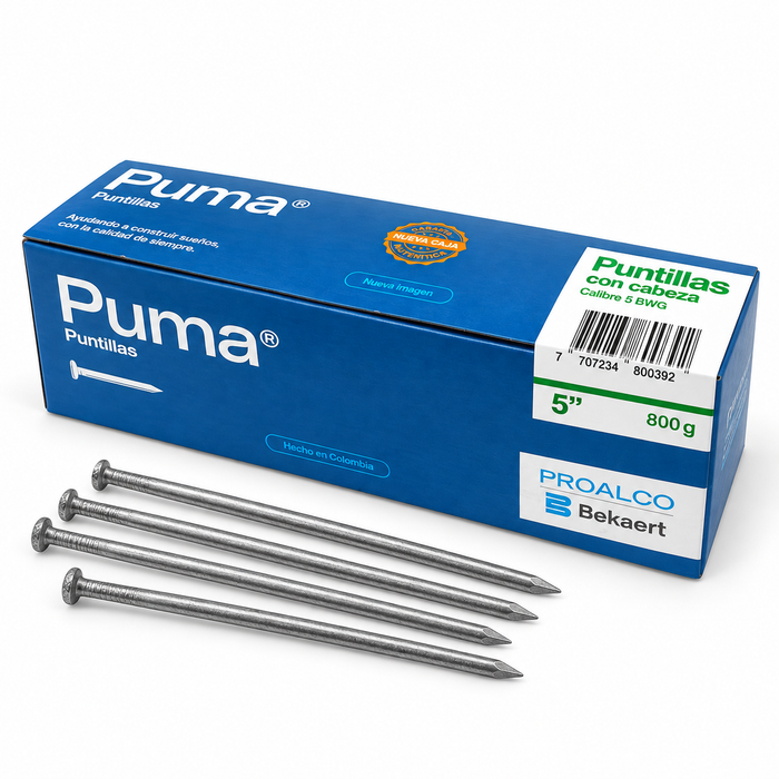 Puntilla Puma con Cabeza 5" Calibre 5 BWG x 20 kg