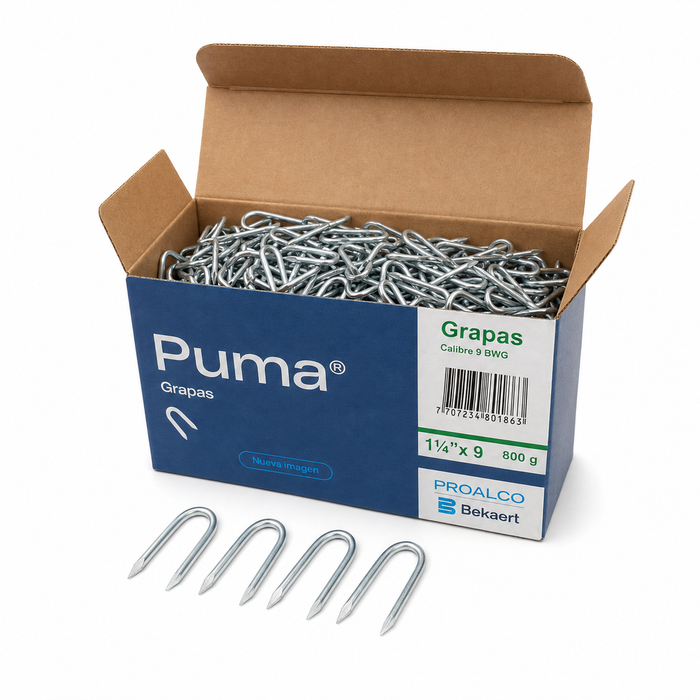 Grapa para Cerca Puma 1 1/4" Calibre 9 BWG x 800 g
