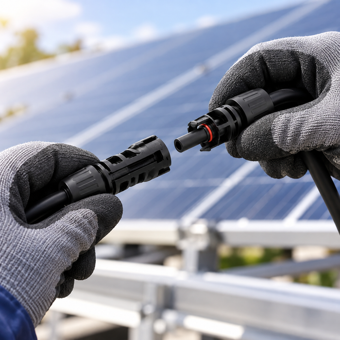 Conector Solar Tipo MC4 1500V para Cable 4/6 mm² – Pack x5 Parejas