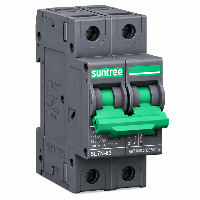 Breaker DC Suntree SL7N-63 2P 40A 800VDC – Fotovoltaico