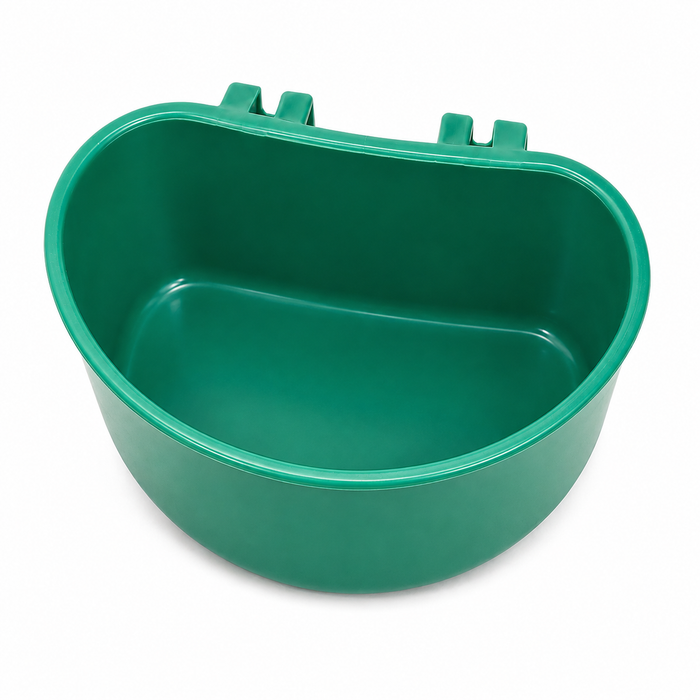 Comedero Bebedero Plástico para Jaula de Aves – Verde