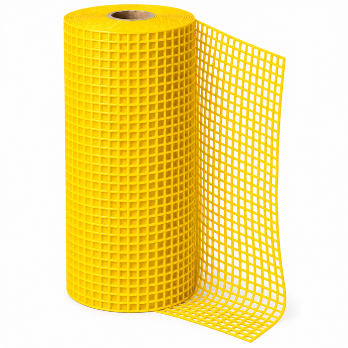 Malla Plástica Cuadrada Fort 15 x 15 mm Amarilla 1 x 30 m