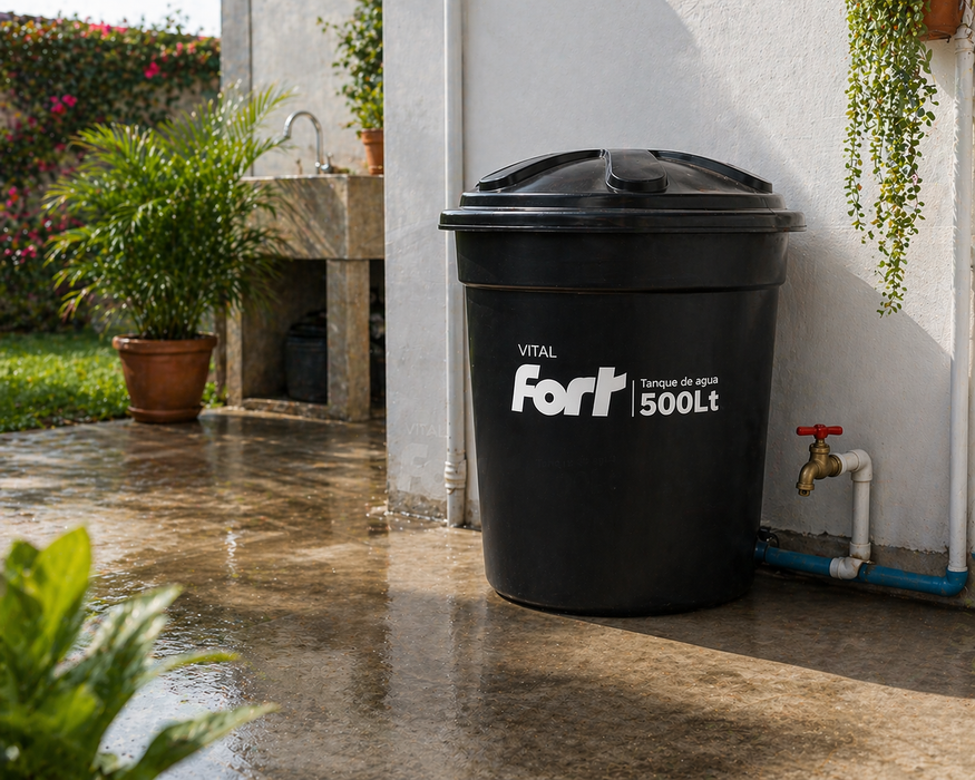Tanque Vital Fort 500 litros Negro Interior Blanco