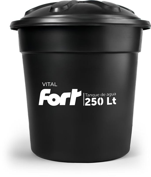 Tanque plástico Vital Fort 250 litros Negro Interior Blanco