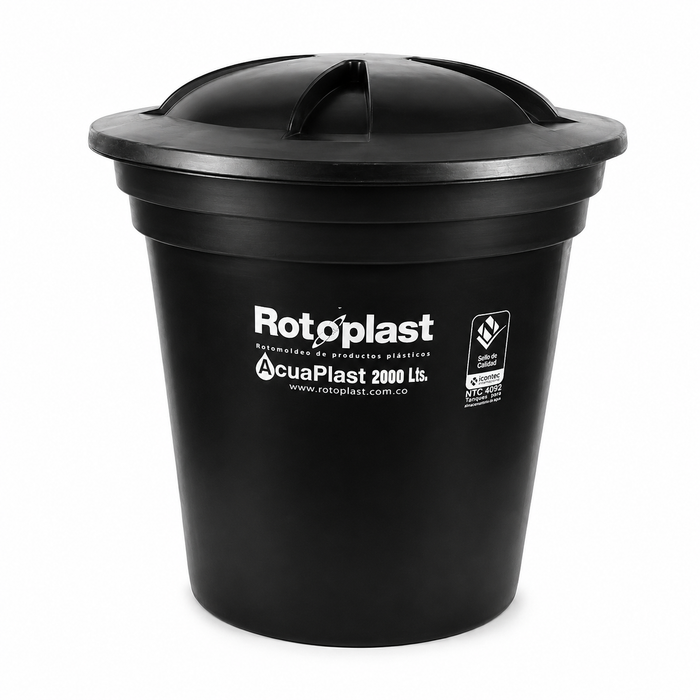 Tanque de Agua Rotoplast AcuaPlast 2000 Litros Negro Bicap