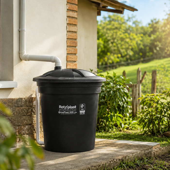 Tanque de Agua Rotoplast Bicapa Negro 500 Litros