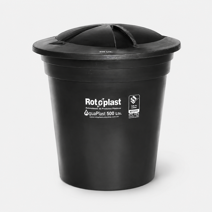 Tanque de Agua Rotoplast Bicapa Negro 500 Litros